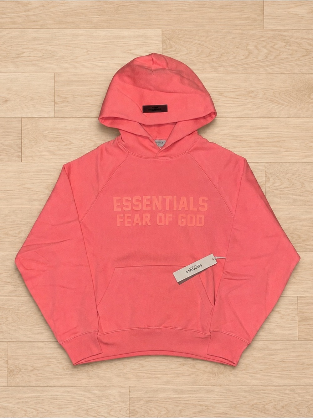 Fear of God ESSENTIALS Coral Pink Pullover Hoodie